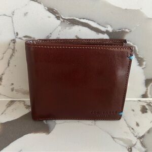Ted Baker Men’s Brown Leather and Blue Wallet